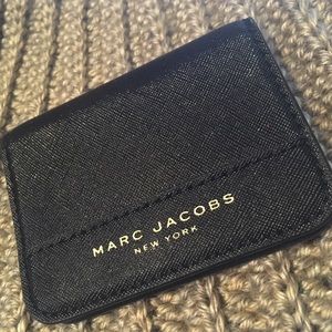 NWOT Marc Jacobs black saffiano card case wallet